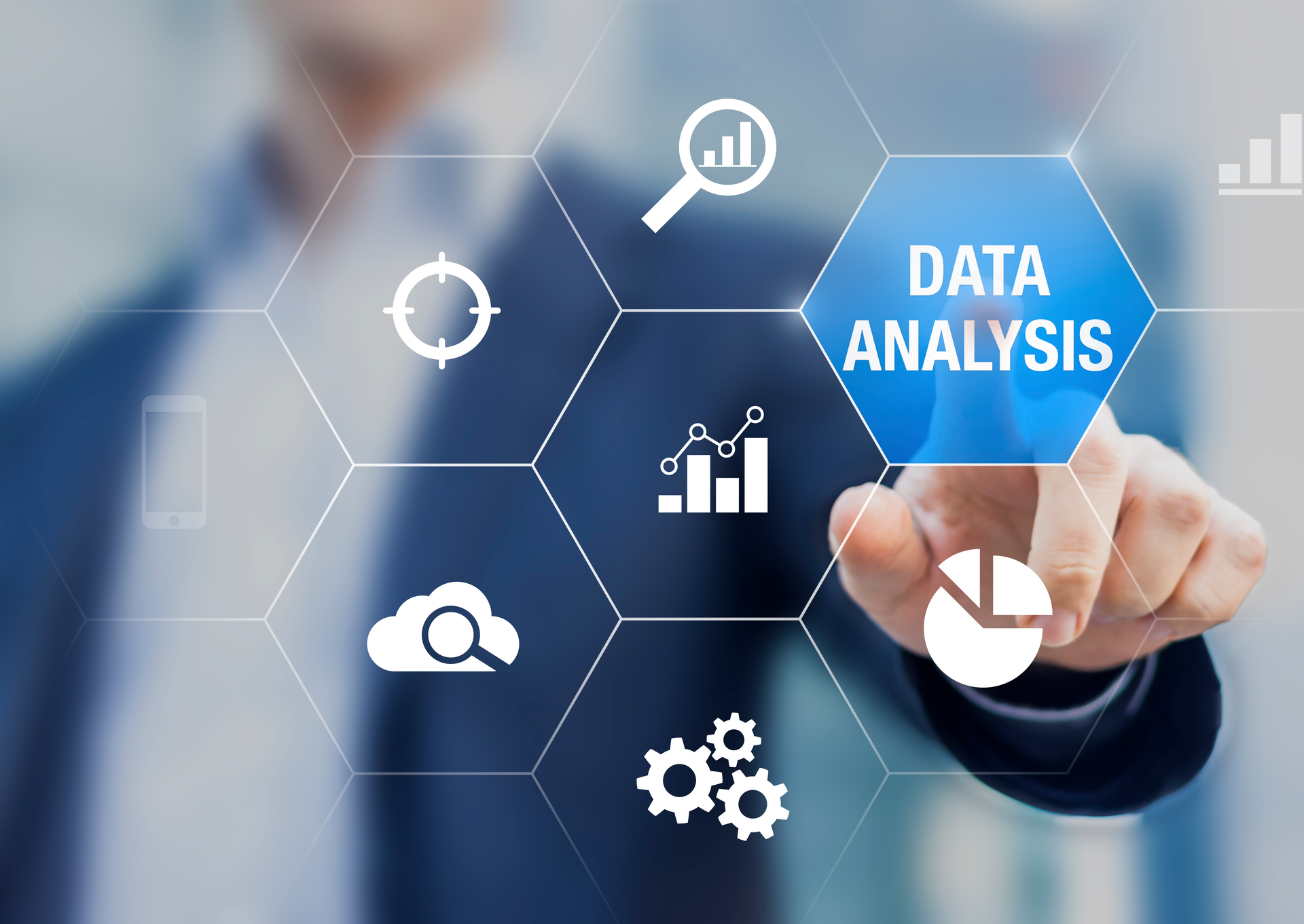Consultant Showing Data Analysis Concept On Screen For Business 000084783411 Full 58bf2aca51a5e