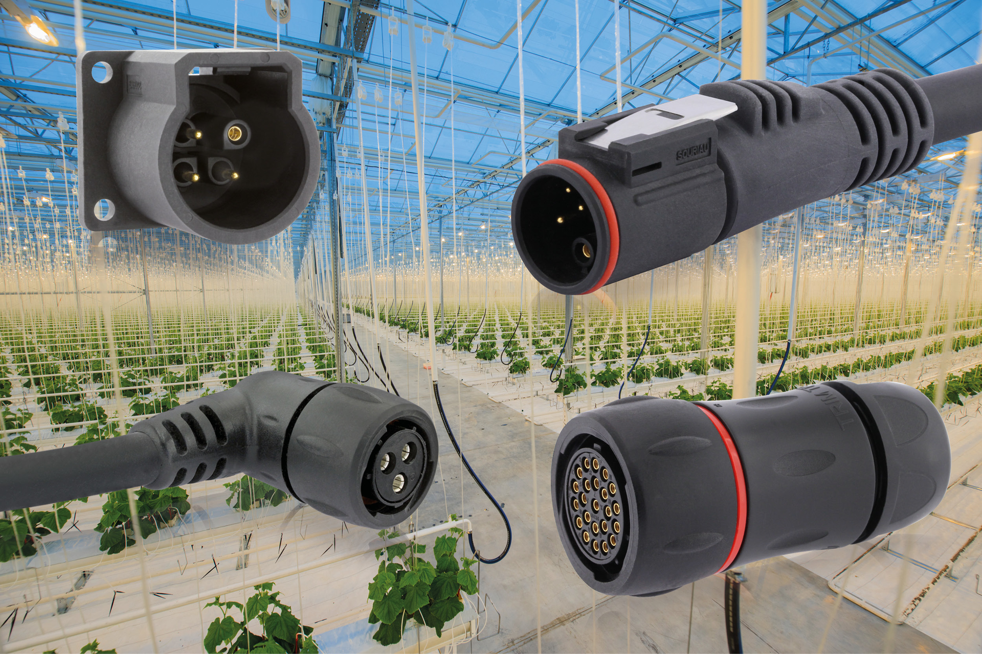 Souriau industrial connectors are ideal for smart agriculture.
