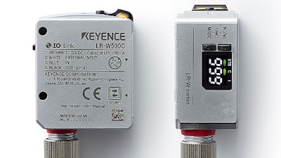 Keyence's LR-W series full-spectrum sensor, which is designed to detect any change in appearance and is capable of analyzing the full visible light spectrum.