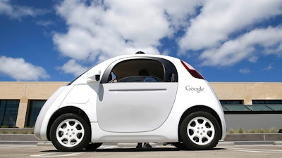 This 2015 file photo shows Google's self-driving car. Regulators are puzzling through how to give Californians safe access to self-driving cars are hearing from Google and other companies that want the state to open the road to the technology.