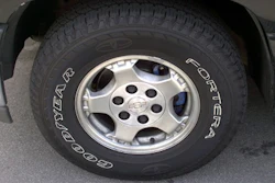 A Goodyear Fortera Silent Armor Tire With Raised White Letters 56cc70bdbfa4a