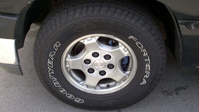 A Goodyear Fortera Silent Armor Tire With Raised White Letters 56cc70bdbfa4a