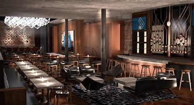 This rendering provided by PepsiCo shows the concept of what Pepsi's Kola House, the first experimental kola bar, restaurant, lounge and event space to open in the U.S. market, is expected to look like. This first-of-its-kind hospitality venture is set to open its doors in spring 2016, with its flagship location in New York City's Meatpacking District.