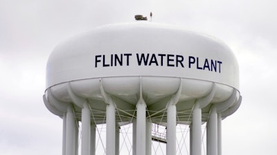 Photo taken January 23, 2016 of the Flint Water Plant Tank which holds drinking water for the city of Flint, Michigan.