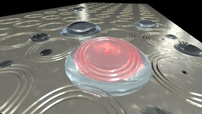 Plasmonic interferometers that have light emitters within them could make for better, more compact biosensors.