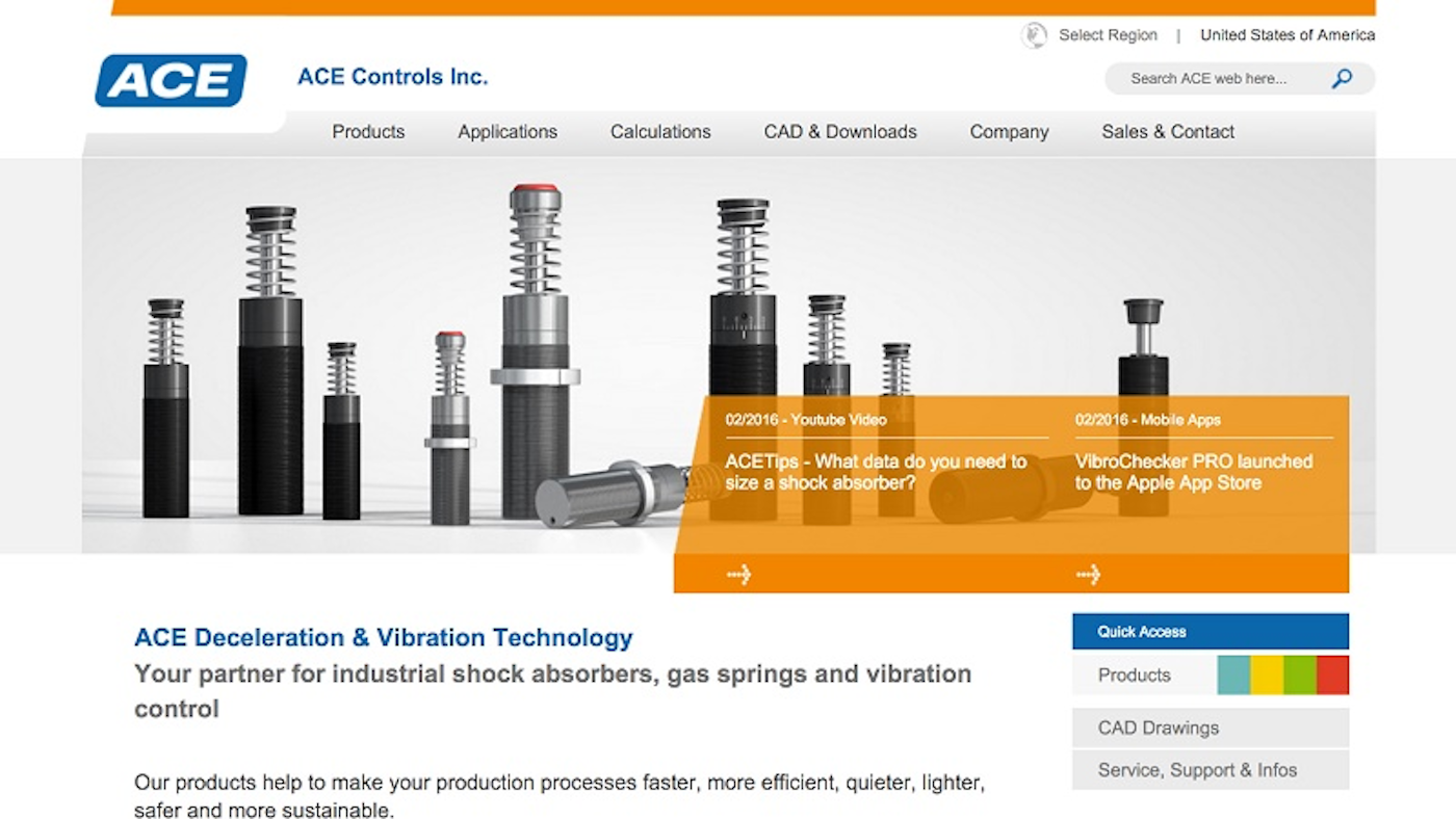 ACE Controls Launches New Website with Engineering Tools From ACE