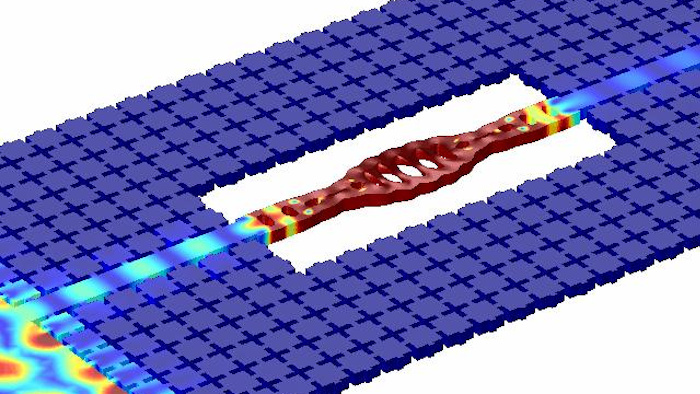 Acoustic waveguide channels phonons into the optomechanical cavity, enabling the group to manipulate the motion of the suspended nanoscale beam directly.