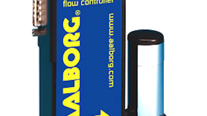 Model DFC Digital Mass Flow Controllers allow users to program, record, analyze, and control flow rates of various gases with a computer via an RS-485 interface.