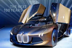 German car manufacturer BMW presents the 'Vision Next 100' concept car during the 100th anniversary celebrations in Munich, Germany, Monday, March 7, 2016.