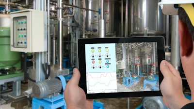 Figure 2: This AutomationDirect Point of View SCADA application running on a tablet provides local or remote real-time monitoring and control of the process.