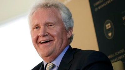 General Electric Chairman and CEO Jeffrey Immelt speaks at the Boston College Chief Executives Club in the Boston Harbor Hotel in Boston, Thursday, March 24, 2016. Immelt discussed his company's impending move from Fairfield, Conn., to Boston at a meeting of business executives.