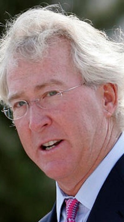 In a Sept. 8, 2009, file photo, Chesapeake Energy Corp. CEO Aubrey McClendon speaks during the opening of a compressed natural gas filling station in Oklahoma City.