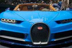 The New Bugatti Chiron is presented during the press day at the 86th International Motor Show in Geneva, Switzerland, Tuesday, March 1, 2016. The Motor Show will open its gates to the public from March 3 to 13, presenting more than 200 exhibitors and more than 120 world and European premieres.