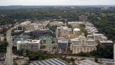 Carnegie Mellon University as seen from the Cathedral of Learning in August 2015.