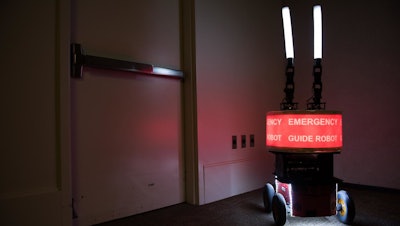 Georgia Tech researchers built the 'Rescue Robot' to determine whether or not building occupants would trust a robot designed to help them evacuate a high-rise in case of fire or other emergency.