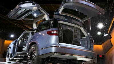 In this Monday, March 21, 2016, photo, the new Lincoln Navigator Concept is displayed in New York.