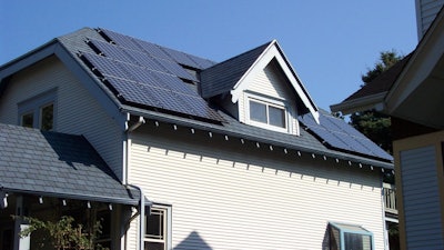 A residential use of solar energy in Wisconsin is pictured.