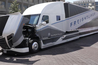 Freightliner's SuperTruck, which improved Class 8 truck efficiency by 115%.