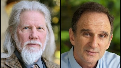 This photo combination of images provided by Stanford University show Whitfield Diffie, left, and Martin Hellman. Diffie, a former chief security officer of Sun Microsystems, and Hellman, a professor emeritus of electrical engineering at Stanford University, have won the year's $1 million A.M. Turing Award, announced Tuesday, March 1, 2016, by the Association for Computing Machinery.