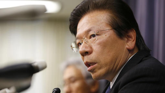Mitsubishi Motors Corp. President Tetsuro Aikawa, speaking at a press conference Tuesday.