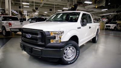 The 2016 Ford F-150 with 5.0-liter Ti-VCT V8 engine offering gaseous-fuel prep option is rolling off the line at Kansas City Assembly Plant, making it the only light-duty pickup capable of running on compressed natural gas (CNG) or propane. The 2016 Ford F-150 is the only full-size pickup truck to score the top rating in new front crash tests performed by the insurance industry.
