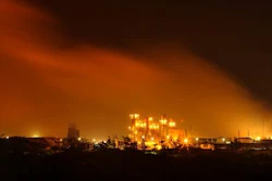 A plume of smoke rises over the State oil company Petroleos Mexicanos' petrochemical plant in Coatzacoalcos, Mexico, Wednesday April 20, 2016. An explosion ripped through a petrochemical plant on the southern coast of the Gulf of Mexico on Wednesday, killing 3 people, injuring dozens and sending flames and a toxin-filled cloud into the air, officials said.