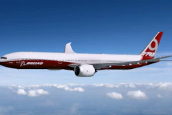 Boeing has selected TRU Simulation + Training as its supplier for the first 777X full-flight simulator suites. Pictured here is an artist's rendering of a Boeing 777-9.