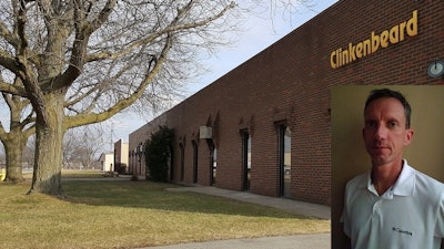 Clinkenbeard headquarters in Rockford, IL. (Inset) Reg Gustafson, the company’s vice president of business development.