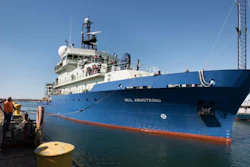 The state-of-the-art R/V Neil Armstrong recently arrived at its home port, the Woods Hole Oceanographic Institution (WHOI). The Navy-owned research vessel, operated by Woods Hole under a charter agreement with the Office of Naval Research, will start embarking on maritime research missions in the next few months.