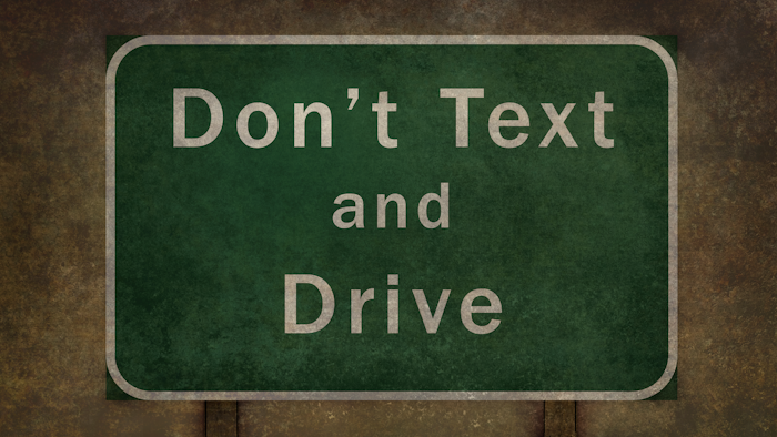 Don T Text And Drive Road Sign With Ominous Distressed Treatment 000042874354 Full 573490334f2b3