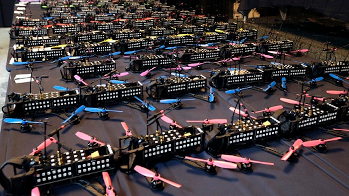 Drones are readied prior to races held by the Drone Racing League at a vacant mall in Hawthorne, Calif. In drone racing, a crash means bits of plastic go flying, a replacement is grabbed, and no harm done. For now, bragging rights are the main stakes. Drone racing leagues would love to follow sports like poker into the mainstream with big TV audiences and sponsorships. But getting sponsors and fans is also a race against time.