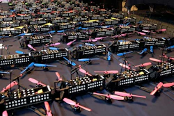 Drones are readied prior to races held by the Drone Racing League at a vacant mall in Hawthorne, Calif. In drone racing, a crash means bits of plastic go flying, a replacement is grabbed, and no harm done. For now, bragging rights are the main stakes. Drone racing leagues would love to follow sports like poker into the mainstream with big TV audiences and sponsorships. But getting sponsors and fans is also a race against time.