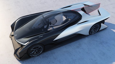 The Faraday Future FFZERO1 Concept was unveiled in Las Vegas at CES 2016.