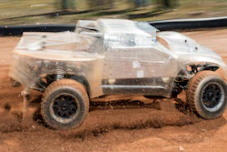 Georgia Tech researchers are studying a one-fifth-scale autonomous vehicle as it traverses a dirt track. The work will help the engineers understand how to help driverless vehicles face the risky and unusual road conditions of the real world.