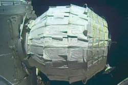 This image made from video provided by NASA shows the inflation of a new experimental room at the International Space Station on Saturday, May 28, 2016. Saturday was NASA's second shot at inflating the Bigelow Expandable Activity Module (BEAM), named for the aerospace company that created it as a precursor to moon and Mars habitats, and orbiting tourist hotels.