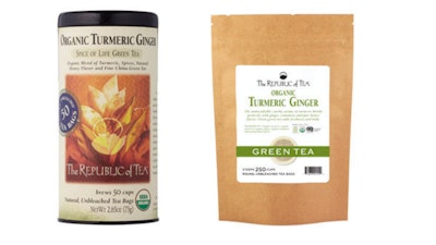The Republic of Tea said Monday that the voluntary recall of its Organic Turmeric Ginger Green Tea comes after a supplier said one lot of its organic ginger ingredient could be contaminated.