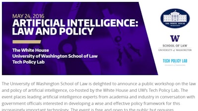 Speakers include UW professors, White House staff and the chief executive officer of the Allen Institute for Artificial Intelligence.