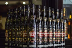Bottles of Cuban Havana Club rum are displayed at the bar in the Rum Museum in Havana. Two liquor giants are escalating a 20-year fight to secure the rights to sell Havana Club rum in the United States when the Cuban embargo finally ends.