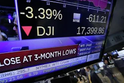 A television screen on the floor of the New York Stock Exchange shows the closing number for the Dow Jones industrial average, Friday, June 24, 2016. The DJIA dropped 611 points, or 3.4 percent, to 17,399 in heavy trading Friday. Stocks plunged in the U.S. and worldwide after Britain voted to leave the European Union.