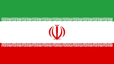 The flag of Iran.