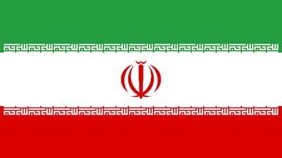 The flag of Iran.