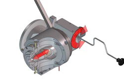 Guill Tool's 500 Series crosshead with a mechanically-assisted gum space adjustment system.