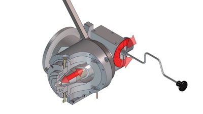 Guill Tool's 500 Series crosshead with a mechanically-assisted gum space adjustment system.