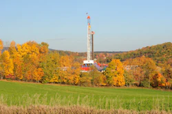 A horizontal drilling well in the Marcellus Shale.