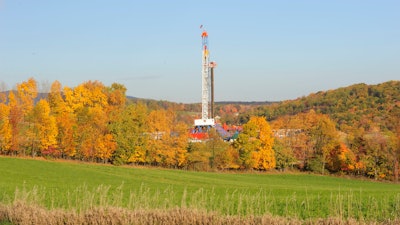 A horizontal drilling well in the Marcellus Shale.