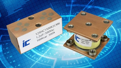 Illinois Capacitor’s HC and LC Series Conduction Cooled Capacitors for resonant power circuity with high current demands