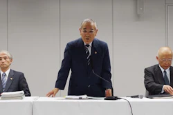 Yasuhisa Tanaka, center, chairman of an outside investigation team appointed by the operator of Japan’s damaged Fukushima nuclear plant, speaks during a press conference in Tokyo Thursday, June 16, 2016. The team has concluded that an instruction from then-company president to avoid mentioning “meltdown” delayed disclosure of the status of three reactors. Tokyo Electric Power Co. described the Fukushima reactors’ condition as less serious “core damage” for two months after the March, 2011 earthquake and tsunami wrecked the plant. Two other lawyers of the team are: Zenzo Sasaki, left, and Toshiki Nagasaki.