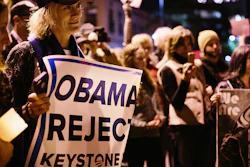 A 2014 Santa Monica rally against the Keystone XL Pipeline.