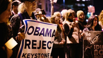 A 2014 Santa Monica rally against the Keystone XL Pipeline.