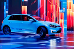 In this Jan. 5, 2016 file photo Volkswagen unveils the e-Golf Touch electric car during a keynote address at CES International in Las Vegas, United States. CEO Matthias Mueller said Thursday, June 16, 2016, the company plans to introduce more than 30 electric-powered vehicles by 2025, and to sell 2 to 3 million of them a year.